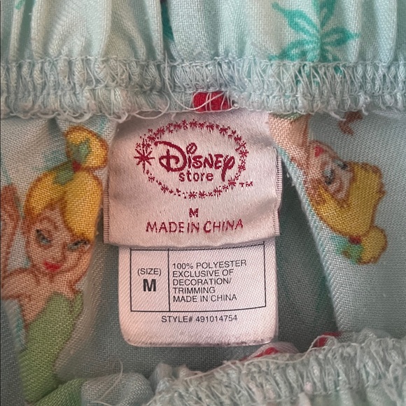 Vintage Kids Disney Tinkerbell Pajama Bottoms - Light Blue - Picture 2 of 4